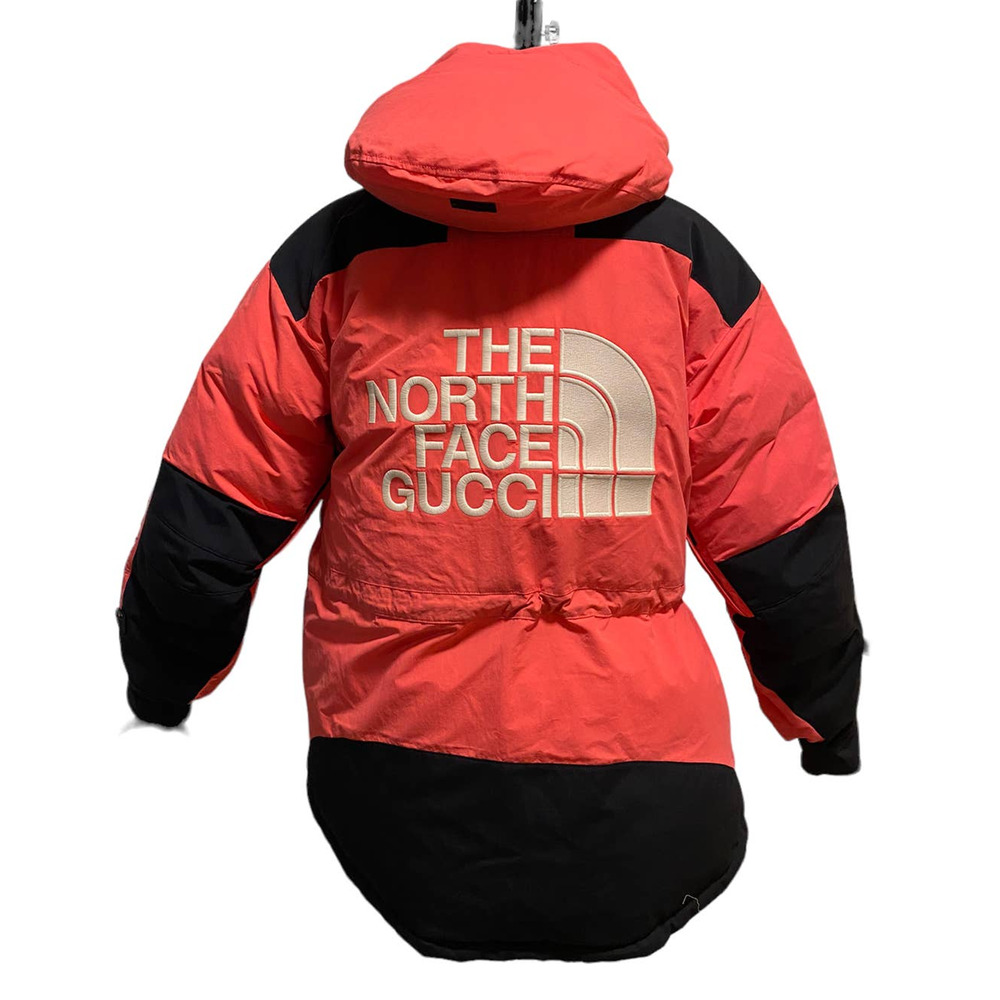 Gucci The North Face Logo Down Jacket Puffer Coat Colorblock Small Womens